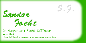 sandor focht business card